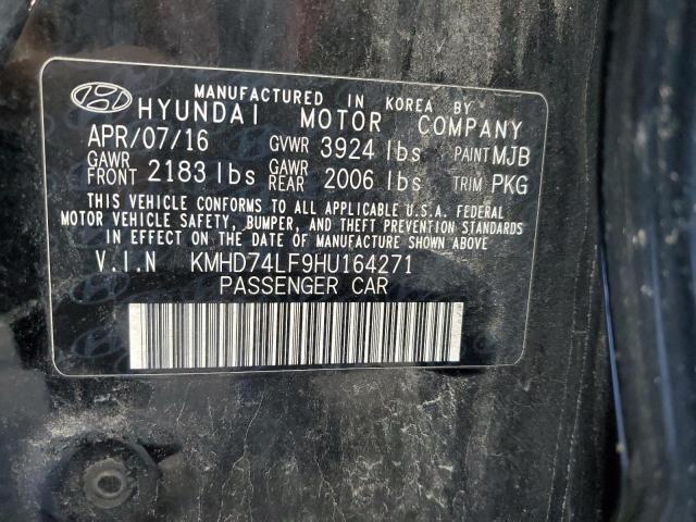 2017 HYUNDAI ELANTRA SE KMHD74LF9HU164271