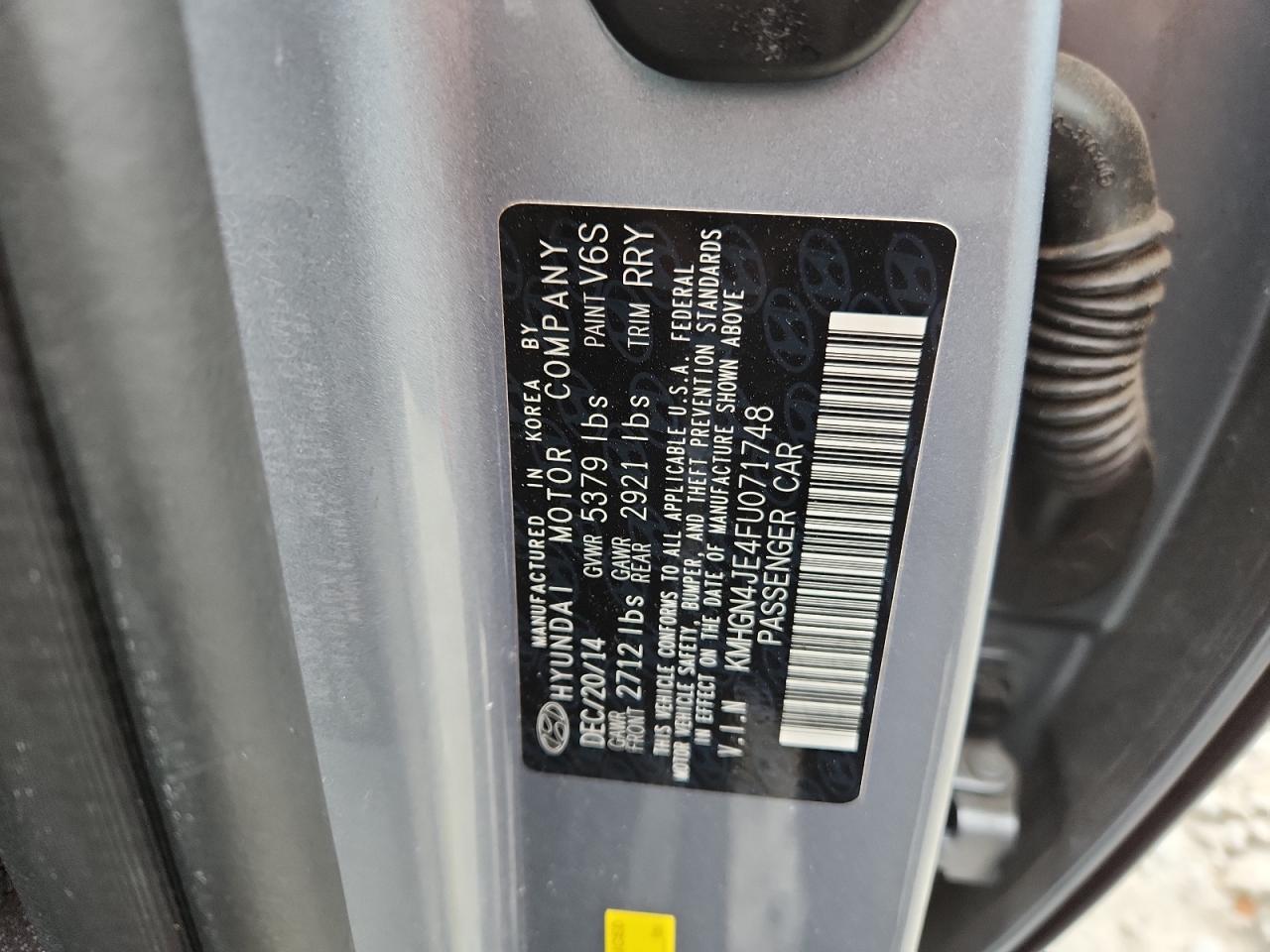 HYUNDAI GENESIS 3.8L