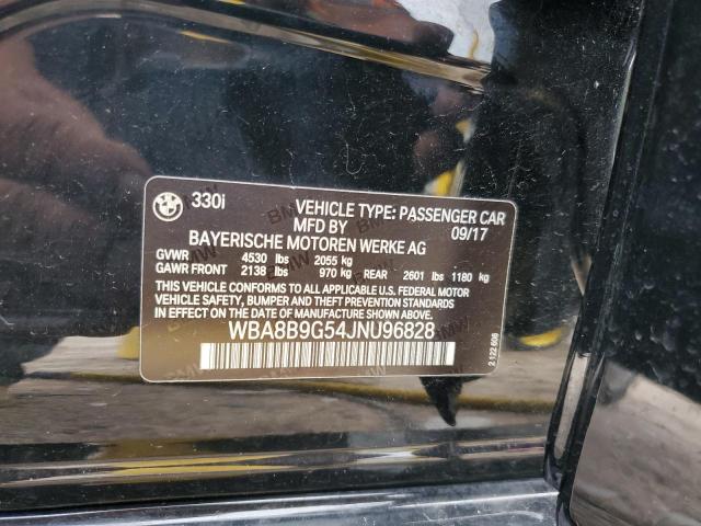 2018 BMW 330 I WBA8B9G54JNU96828