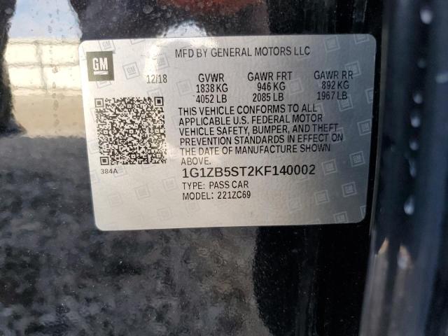 2019 CHEVROLET MALIBU LS 1G1ZB5ST2KF140002