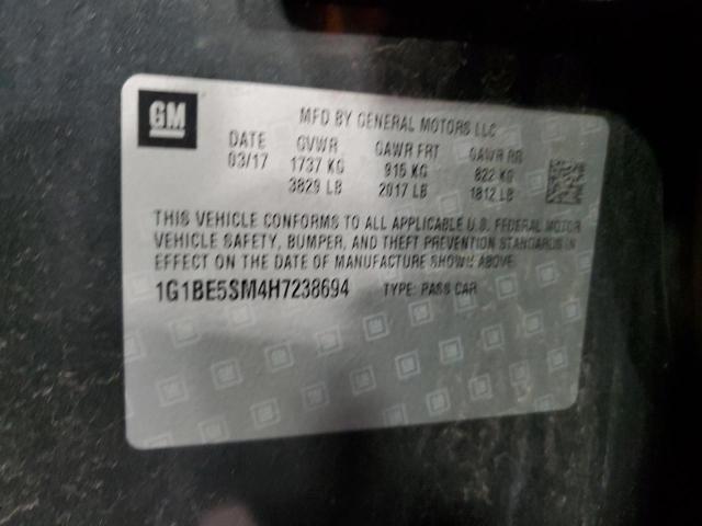 2017 CHEVROLET CRUZE LT - 1G1BE5SM4H7238694