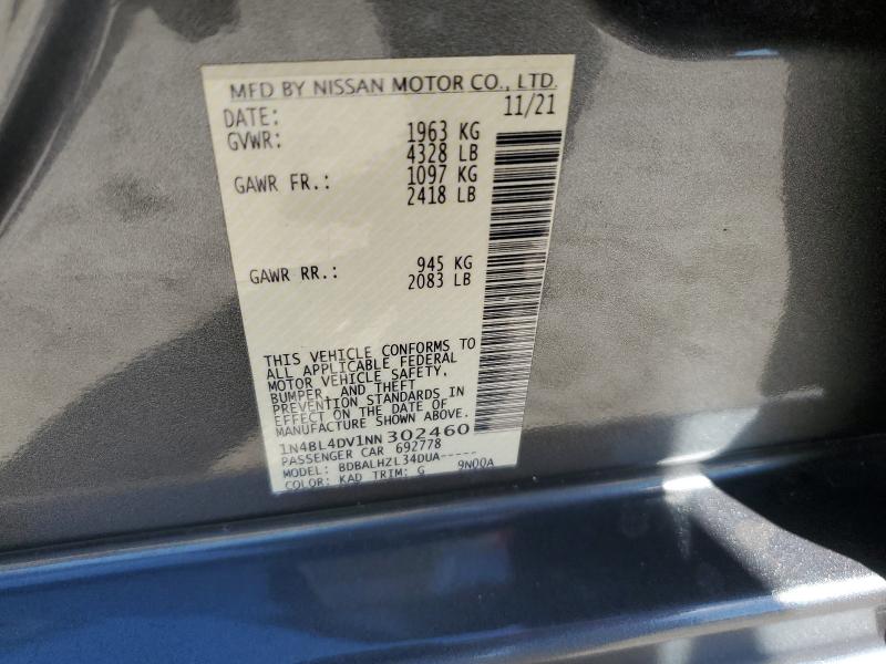 2022 NISSAN ALTIMA SV #3301878454