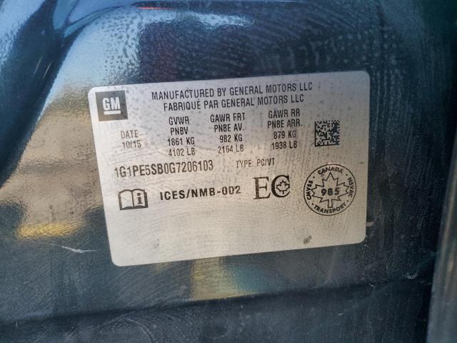 2016 CHEVROLET CRUZE LIMI 1G1PE5SB0G7206103