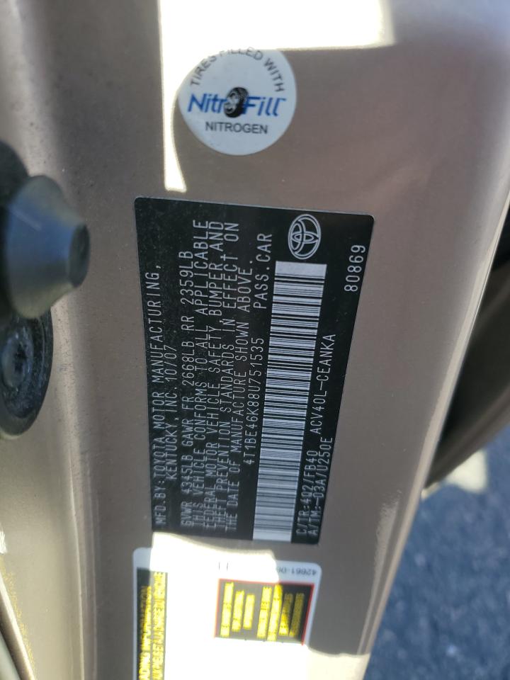 Lot #3273991793 2008 TOYOTA CAMRY CE