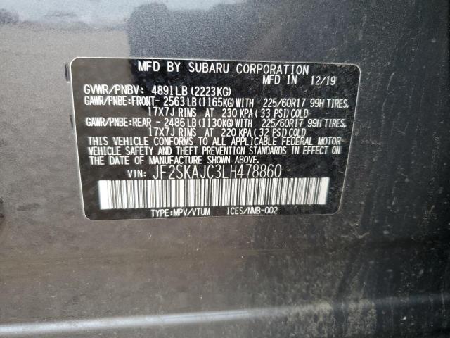 2020 SUBARU FORESTER P JF2SKAJC3LH478860