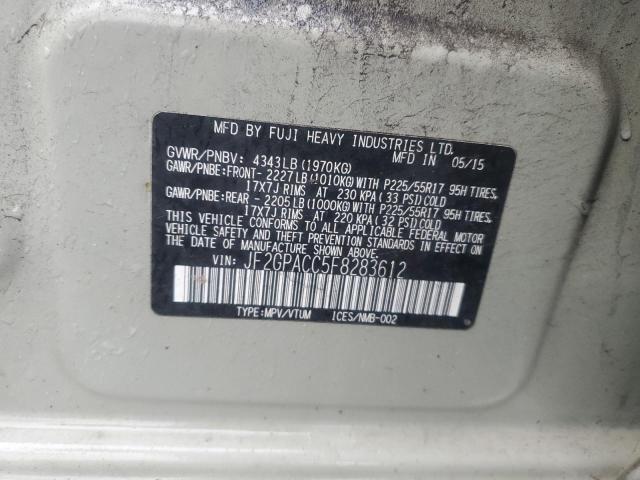 2015 SUBARU XV CROSSTREK 2.0 PREMIUM JF2GPACC5F8283612