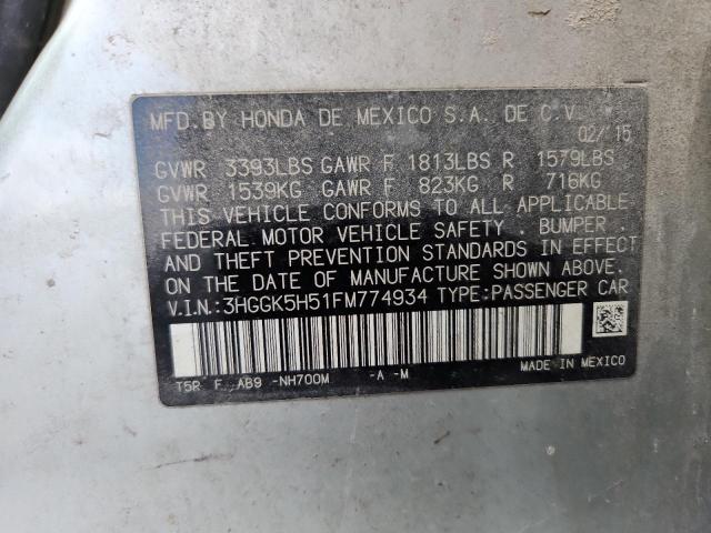 2015 HONDA FIT LX #3291348184