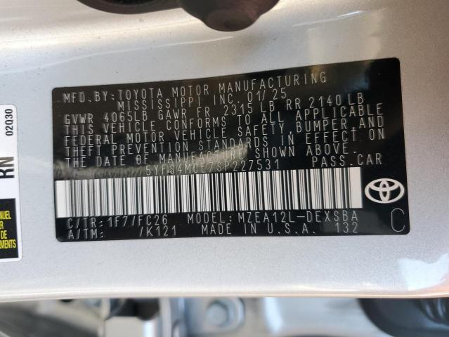 2025 TOYOTA COROLLA SE #3301904428