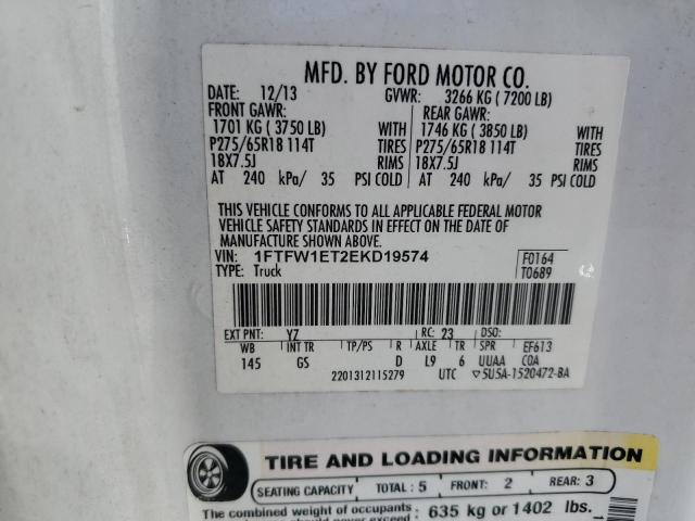 2014 FORD F150 SUPER - 1FTFW1ET2EKD19574