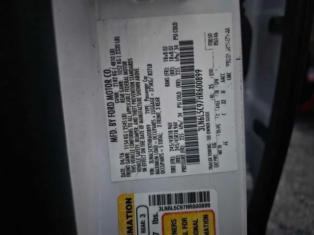 2017 LINCOLN MKZ SELECT 3LN6L5C97HR600899