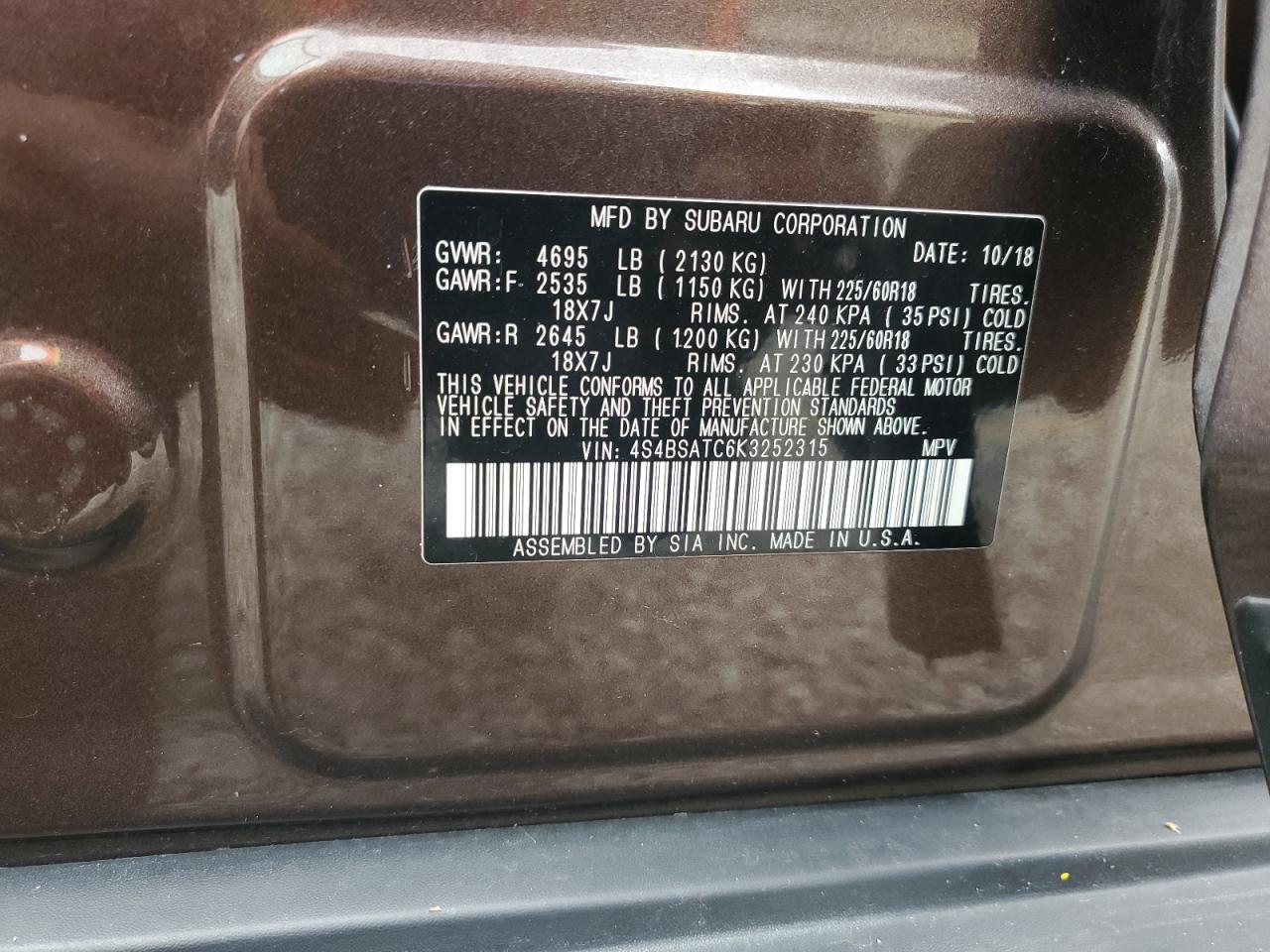 SUBARU OUTBACK TOURING