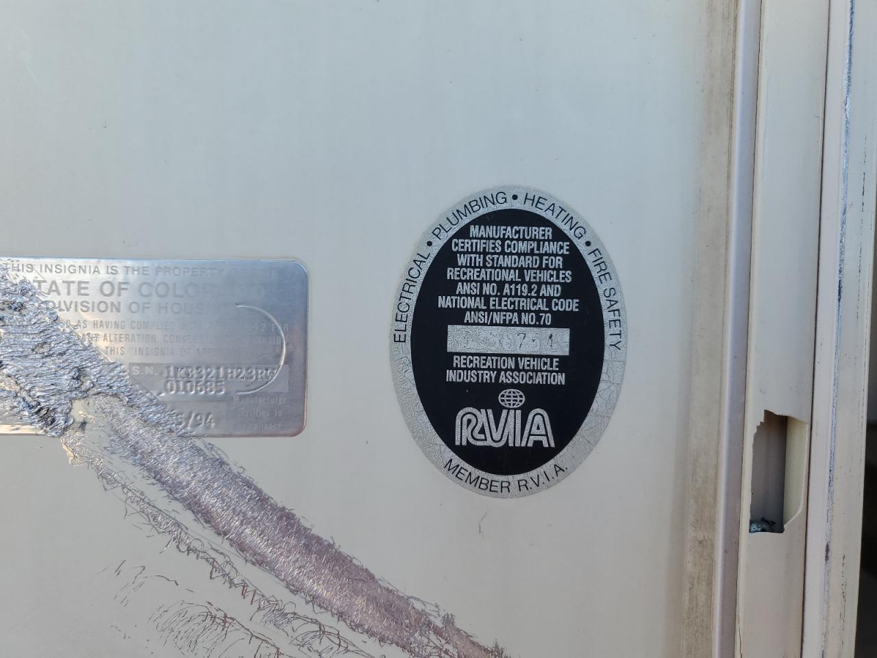 Lot #3270791485 1994 HOLIDAY FREESPIRIT