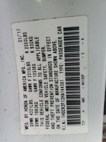 2017 HONDA ACCORD SPORT SPECIAL EDITION - 1HGCR2F12HA144381