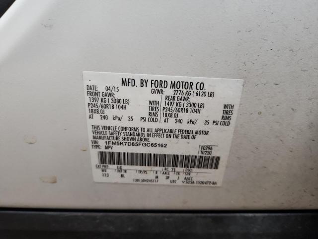 2015 FORD EXPLORER XLT - 1FM5K7D85FGC65162