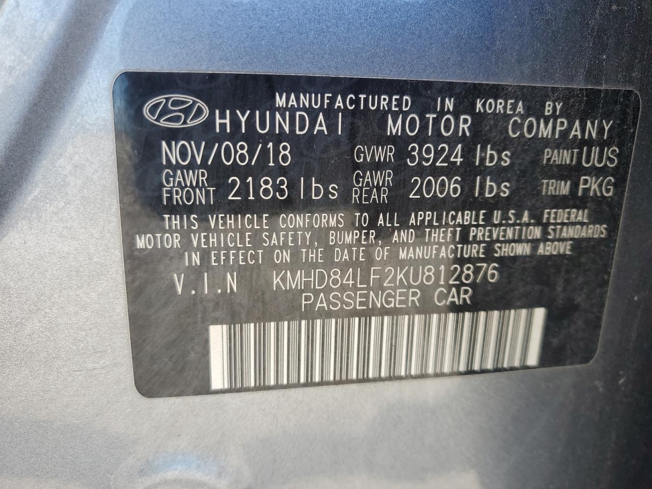 HYUNDAI ELANTRA SEL