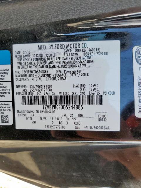 2013 FORD MUSTANG GT #3310419965