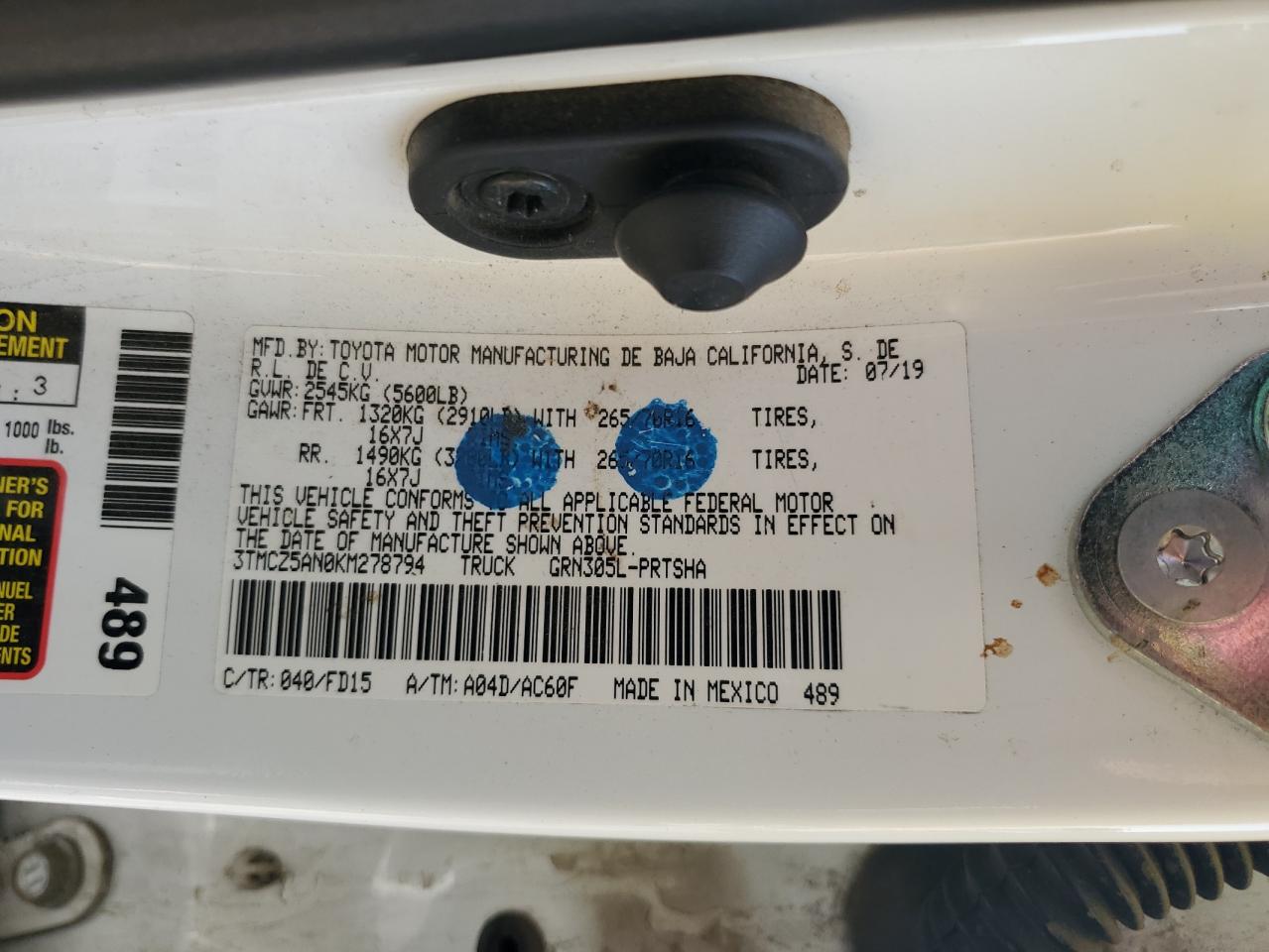 TOYOTA TACOMA DOUBLE CAB