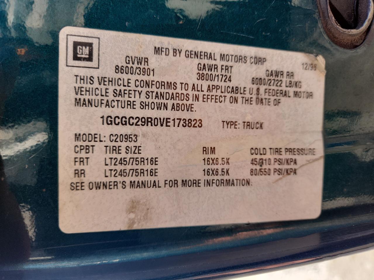 Lot #3282294862 1997 CHEVROLET GMT-400 C2