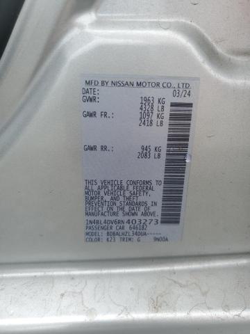 2024 NISSAN ALTIMA SV 1N4BL4DV6RN403273