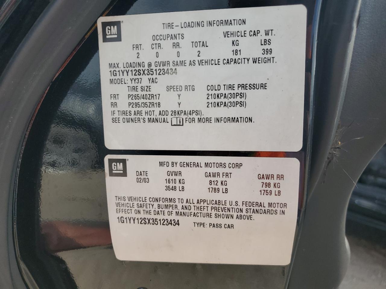 Lot #3290327946 2003 CHEVROLET CORVETTE Z06