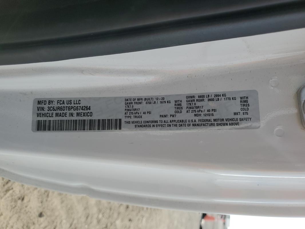 2023 RAM 1500 CLASS 3C6JR6DT6PG674264