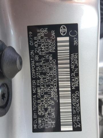 2020 TOYOTA COROLLA XS JTDT4RCE0LJ000690