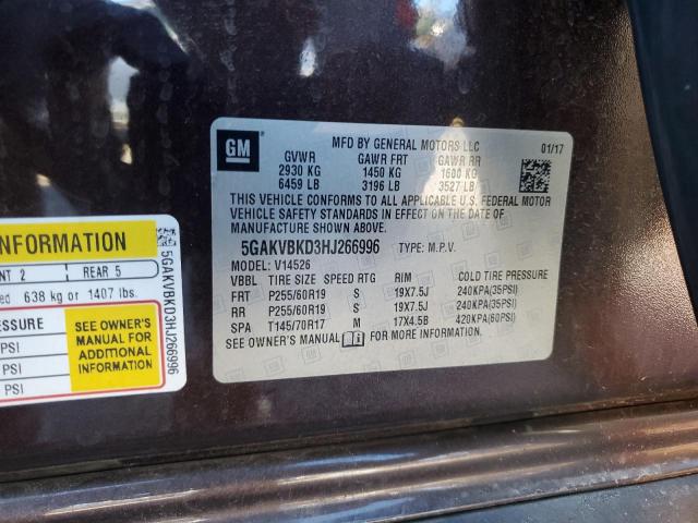 2017 BUICK ENCLAVE - 5GAKVBKD3HJ266996