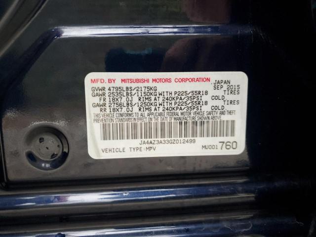 2016 MITSUBISHI OUTLANDER - JA4AZ3A33GZ012499