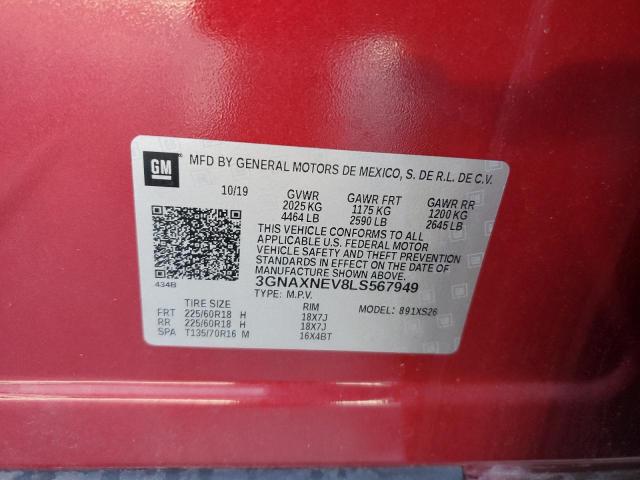 2020 CHEVROLET EQUINOX PR - 3GNAXNEV8LS567949