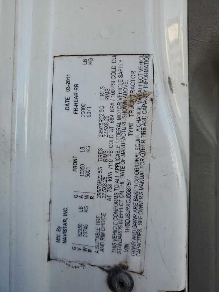 Lot #3284757533 2012 INTERNATIONAL PROSTAR