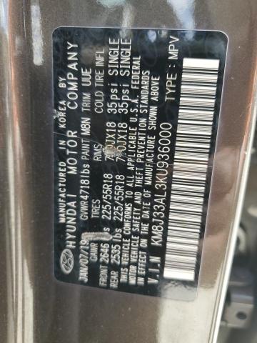 2019 HYUNDAI TUCSON LIM KM8J33AL3KU936000