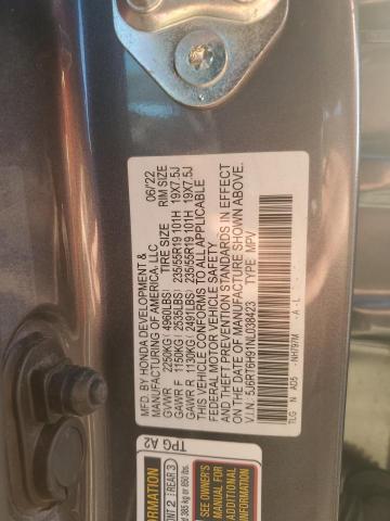 2022 HONDA CR-V TOURI - 5J6RT6H91NL038423