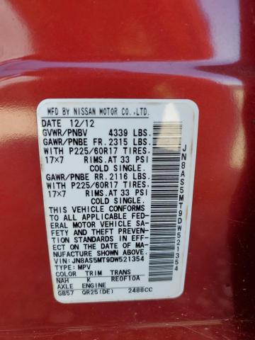 2013 NISSAN ROGUE S - JN8AS5MT9DW521354