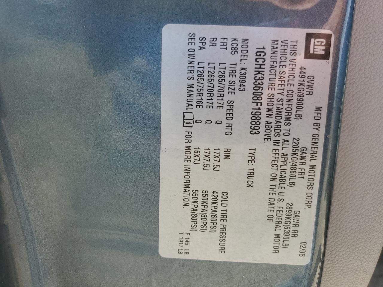 Lot #3305729716 2008 CHEVROLET SILVERADO