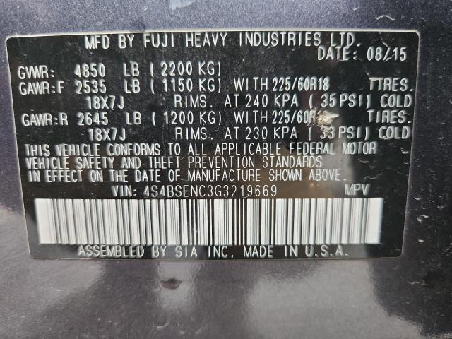2016 SUBARU OUTBACK 3. - 4S4BSENC3G3219669