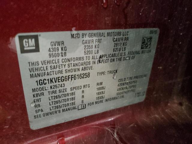 2015 CHEVROLET SILVERADO - 1GC1KVEG6FF616258