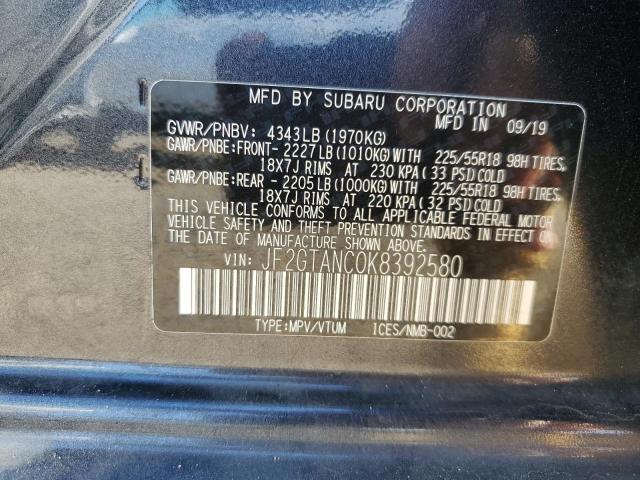 2019 SUBARU CROSSTREK - JF2GTANC0K8392580