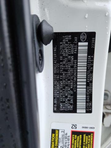 2022 TOYOTA CAMRY NIGH 4T1S11AK5NU029646