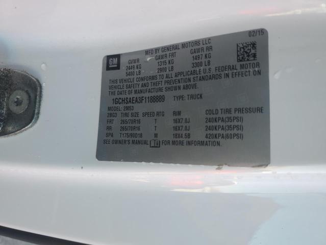 2015 CHEVROLET COLORADO - 1GCHSAEA3F1188889