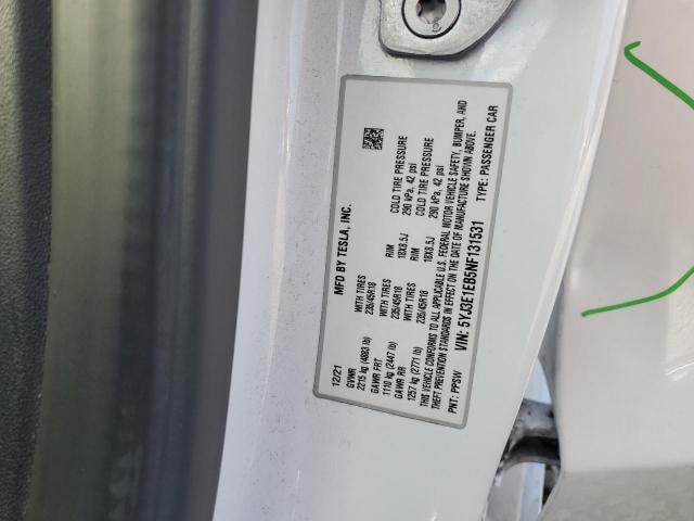 2022 TESLA MODEL 3 - 5YJ3E1EB5NF131531