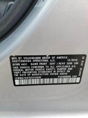 2019 VOLKSWAGEN PASSAT SE #3302790918