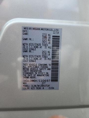 2015 INFINITI QX60 5N1AL0MM0FC510697
