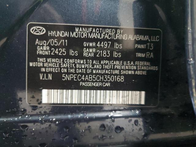 2012 HYUNDAI SONATA SE - 5NPEC4AB5CH350168