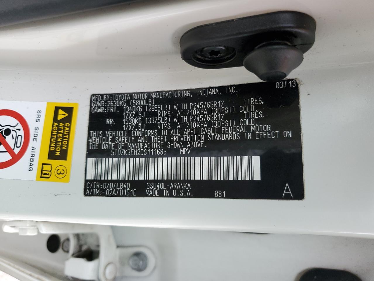 TOYOTA HIGHLANDER BASE