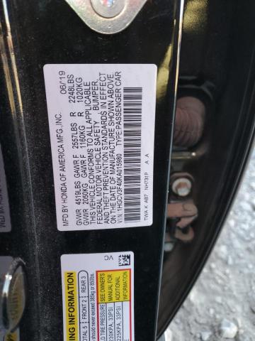 2019 HONDA ACCORD HYBRID EX 1HGCV3F40KA015980