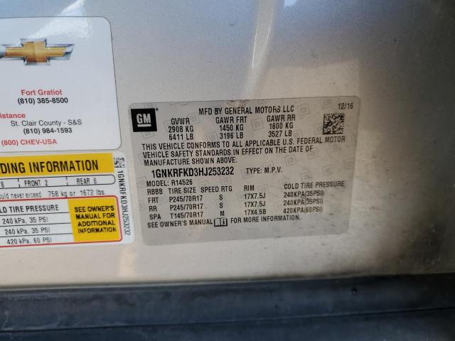 2017 CHEVROLET TRAVERSE L #3284774545