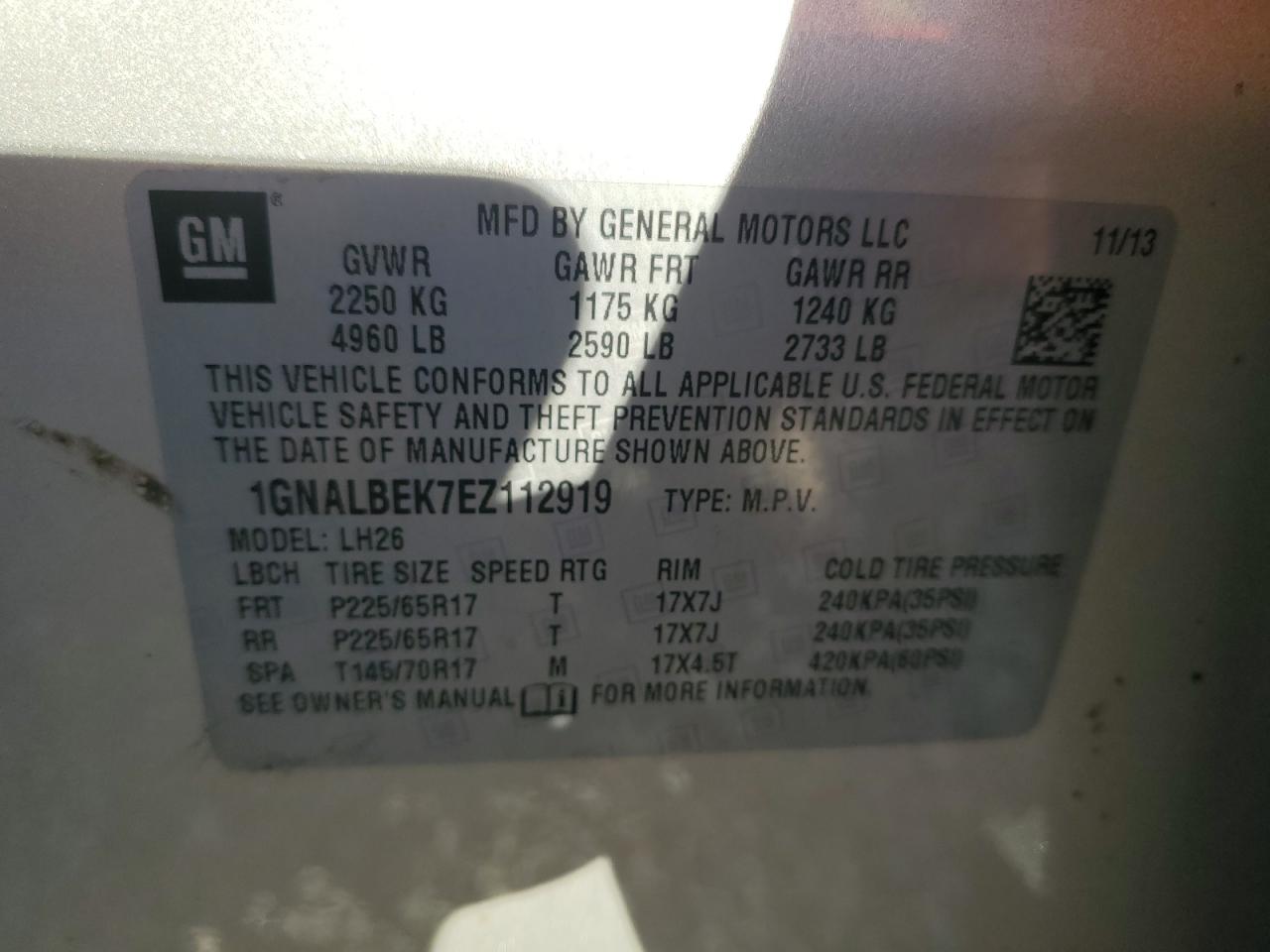 CHEVROLET EQUINOX LT