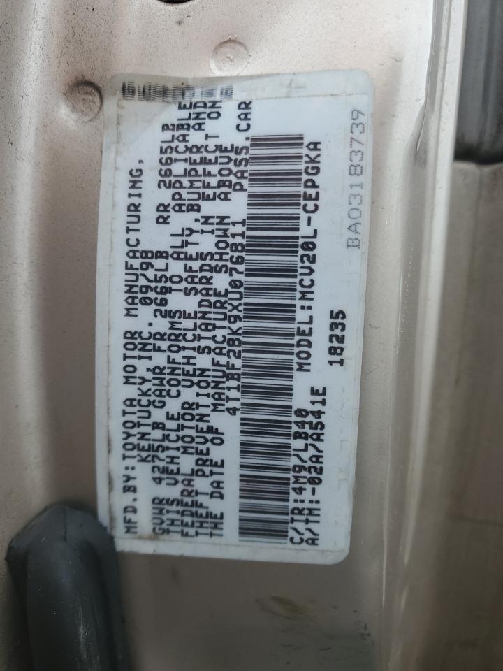 Lot #3284138568 1999 TOYOTA CAMRY LE