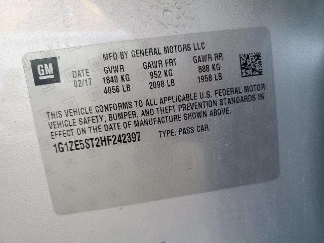 2017 CHEVROLET MALIBU LT - 1G1ZE5ST2HF242397