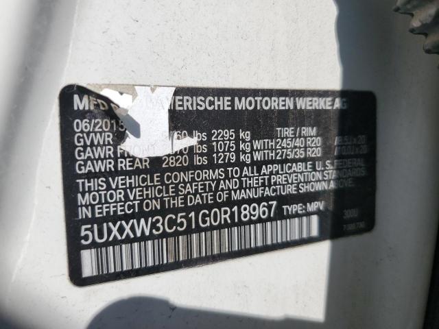 2016 BMW X4 XDRIVE2 5UXXW3C51G0R18967